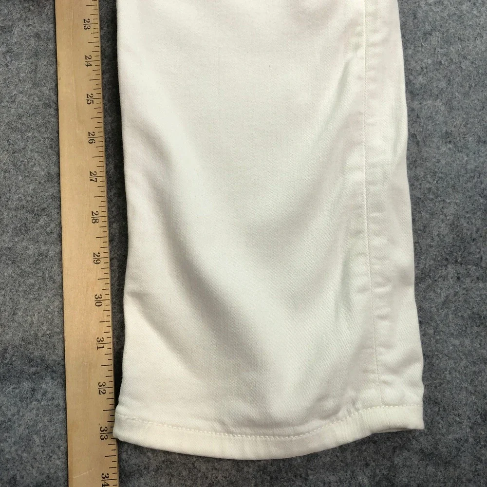 PAIGE FEDERAL Mens Jeans 32x33 Slim Straight Leg Off-White Stretch Mid Rise